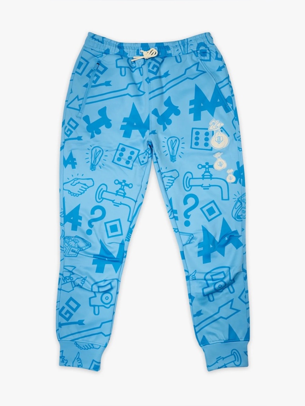 Baseball 101 Lifestyle Monopoly Blue Graphic Jogger Pants YL